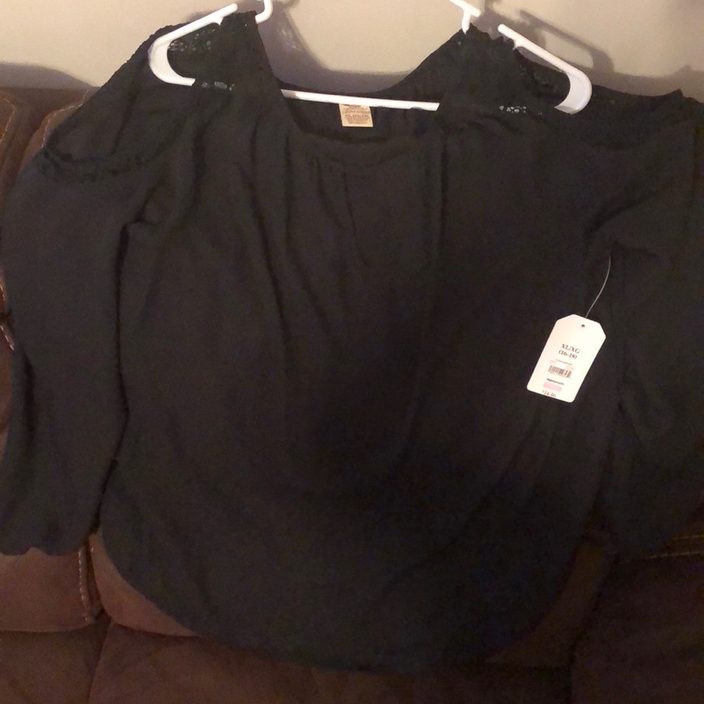 Black blouse. New with tag